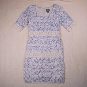 Rabbit Rabbit Rabbit Blue Lace Dress Size 8 50s Style Cottagecore Coquette